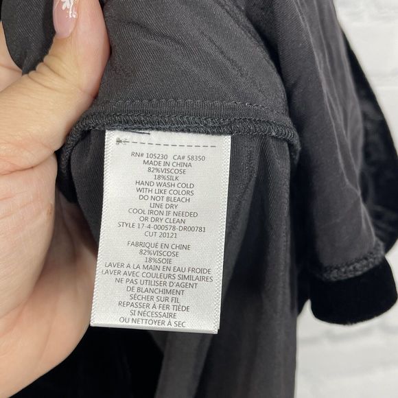 Current Elliot Shirt Dress Women Small The Velvet Janie Black Mini Silk Party - Picture 7 of 16